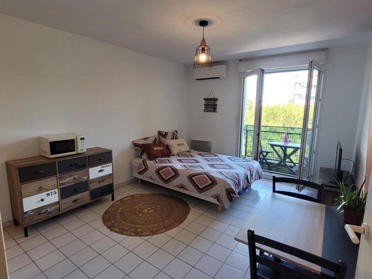 Appartamento Charmant Studio Vue Sur Les Berges Du Lez Montpellier Esterno foto